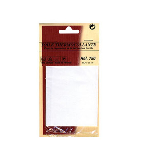 Lienzo termoadhesivo caqui 100% algodón 12x21cm