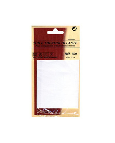 Lienzo termoadhesivo caqui 100% algodón 12x21cm
