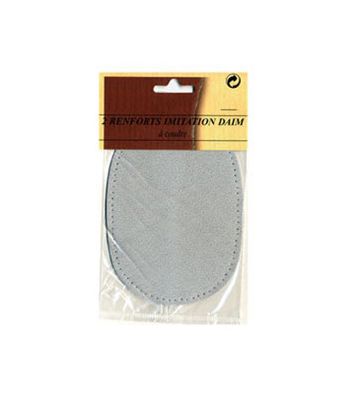 Gray imitation suede elbow or knee reinforcement to sew