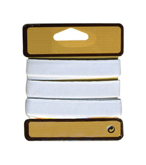 Robusto elastico a coste bianco 15 mm