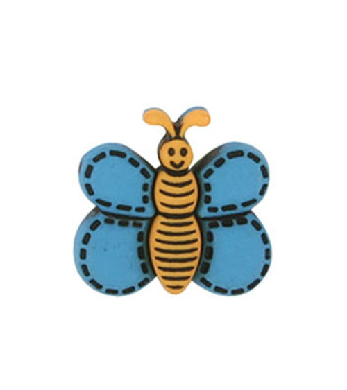 Bouton Papillon couleur Turquoise