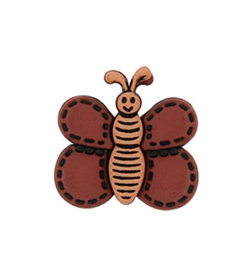 Bouton Papillon couleur Noisette