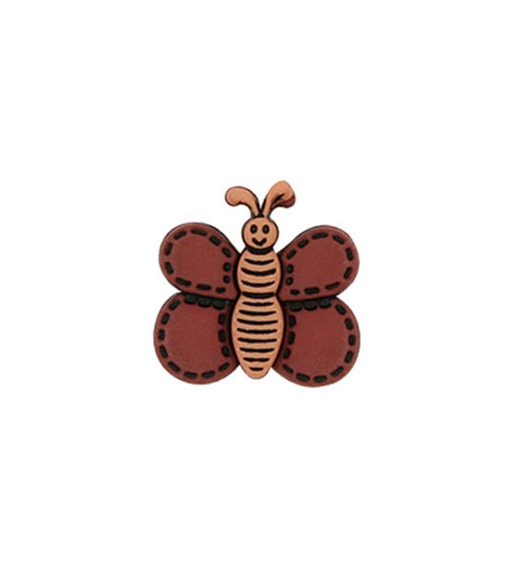 Bouton Papillon couleur Noisette Bouton Papillon couleur Noisette