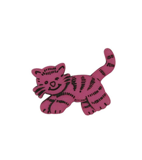 Bouton Petit Chat couleur Fuchsia