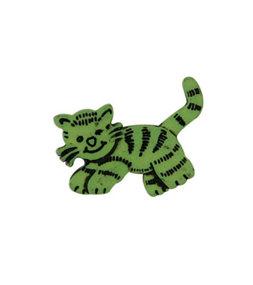 Bouton Petit Chat couleur Vert