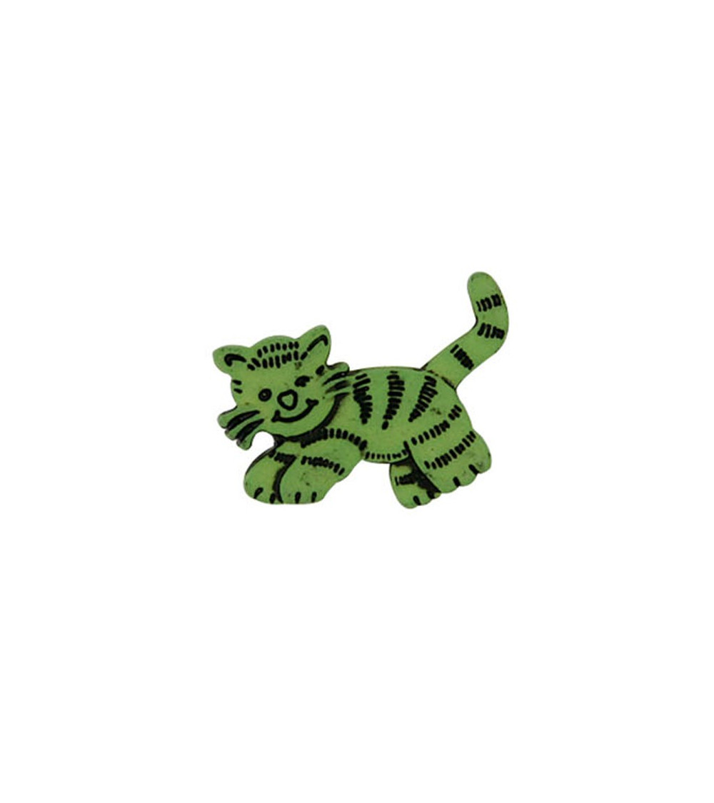 Bouton Petit Chat couleur Vert