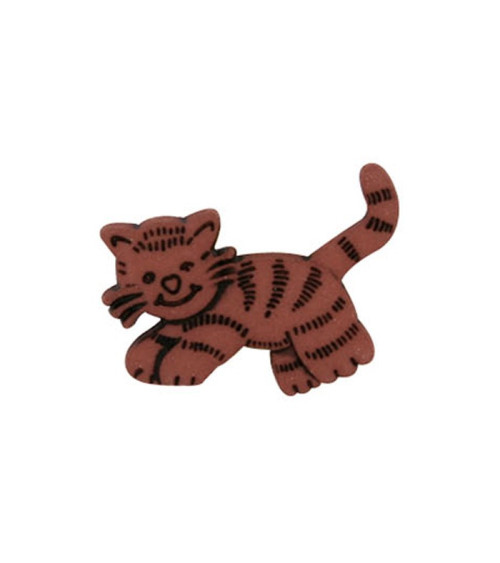 Bouton Petit Chat couleur Noisette