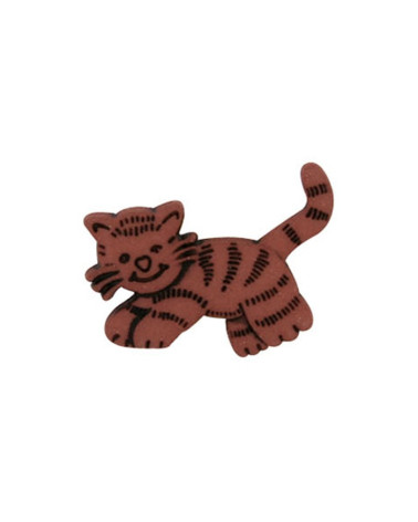 Bouton Petit Chat couleur Noisette