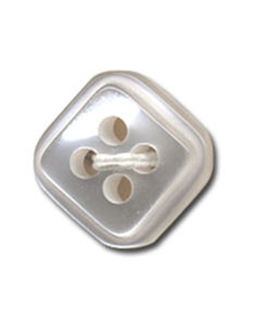 White 4-hole square button