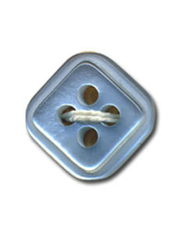 Square button with 4 holes, sky blue color