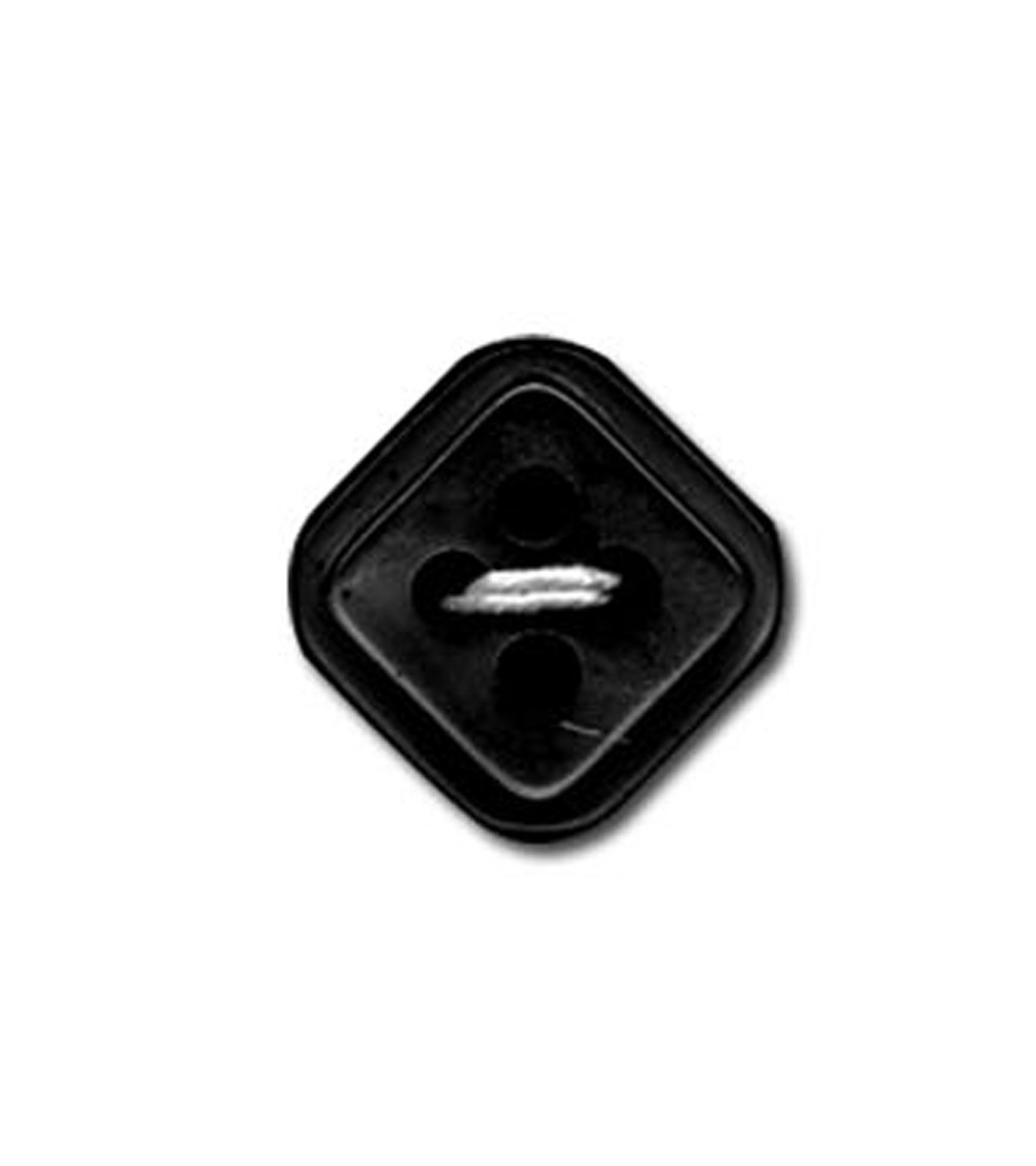Schwarzer quadratischer Knopf mit 4 Löchern