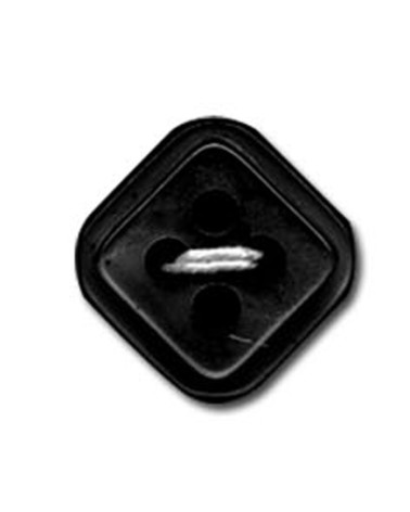 Square button with 4 holes in black color