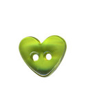 Bouton Coeur translucide couleur Vert