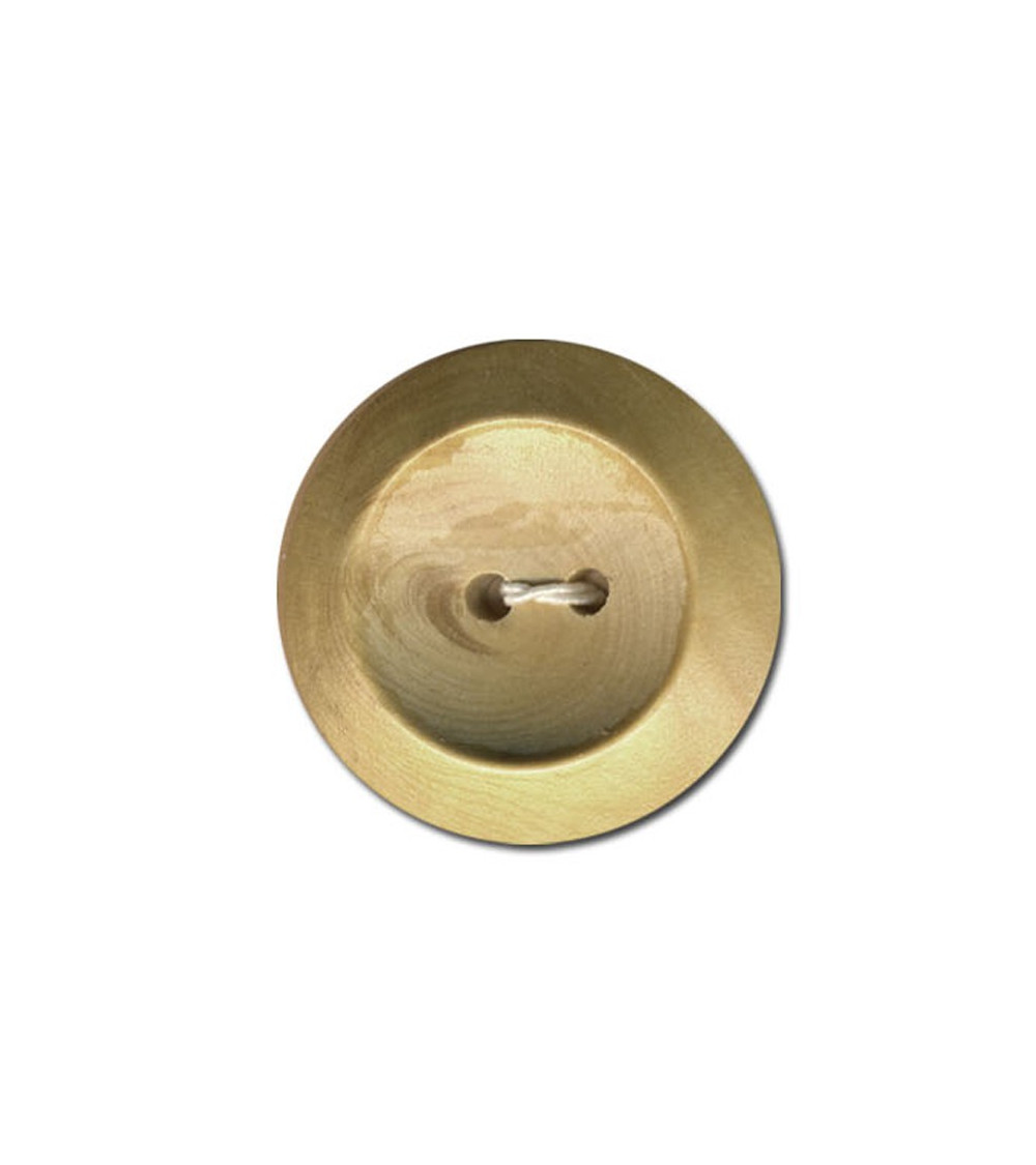 Bouton rond en Bois couleur Beige naturel