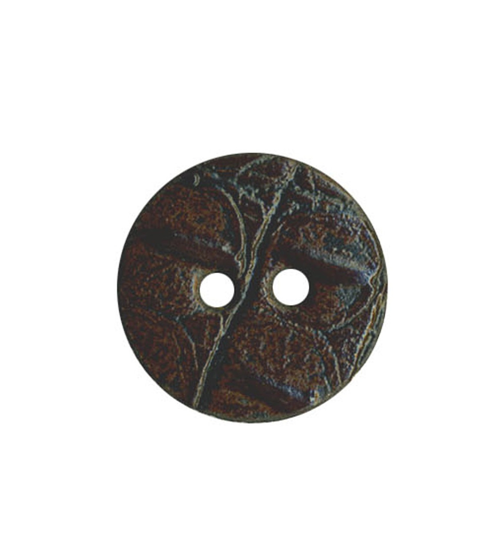 Bouton rond en Cuir couleur Marron Bouton rond en Cuir couleur Marron