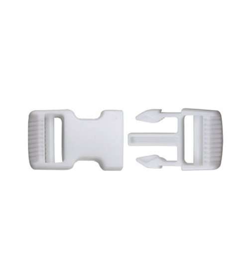 Boucle anti-glisse blanche 7cm