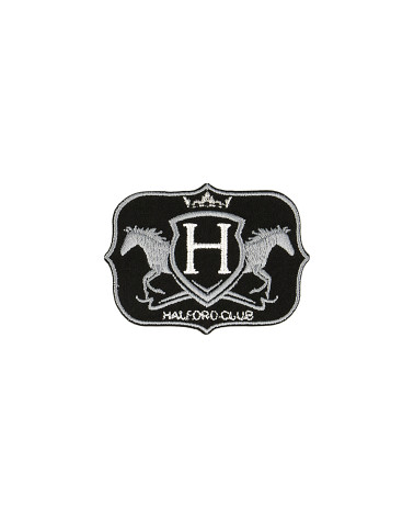 Toppa termoadesiva grigia del club Halford 6 cm x 4,4 cm