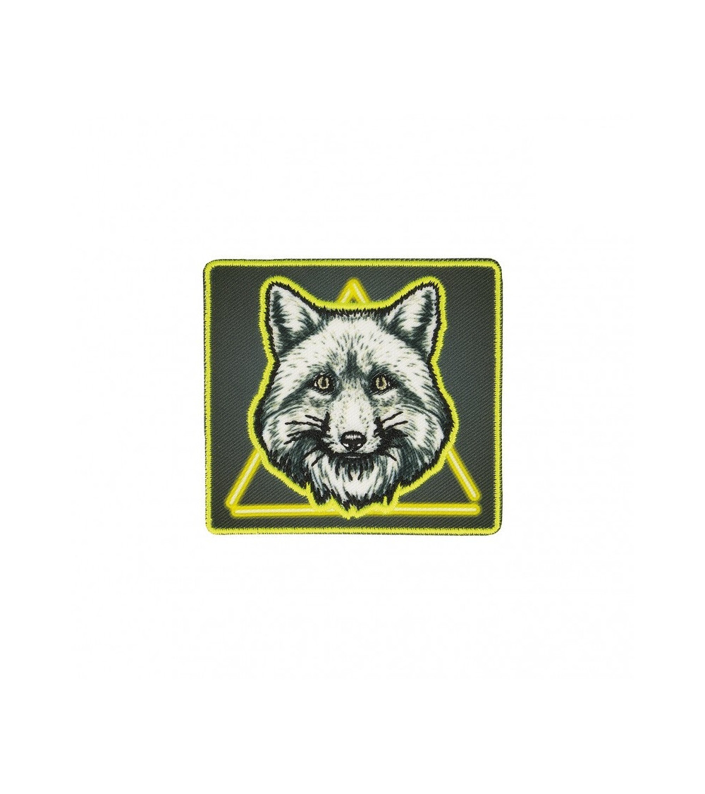 Neon fox iron-on patch 6cm x 5cm