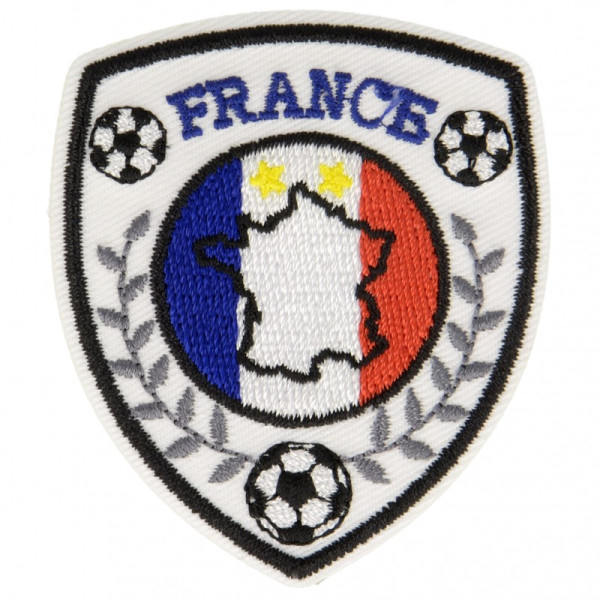 Lot de 3 écussons thermocollants blason France football 4 cm x 5 cm