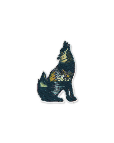 Parche termoadhesivo lobo lurex 5x6cm