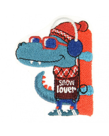 Set of 3 monster skate iron-on patches 5 cm x 3.5 cm