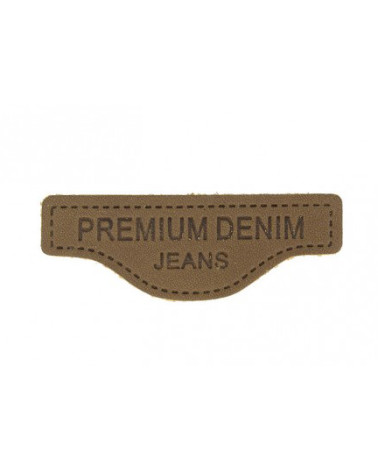 Genuine Leather Sew-on Badge G107 5.7x2.1cm