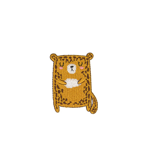 Parche termoadhesivo de animal, cojín de leopardo, 3,8 cm x 5 cm