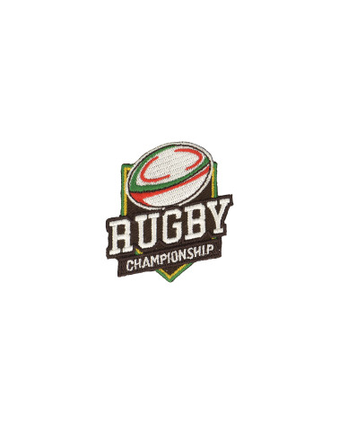 Red rugby iron-on badge 5x5cm