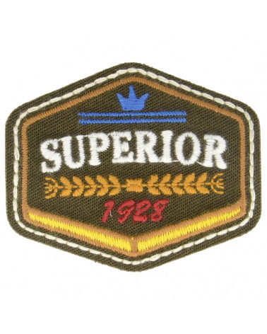 Set of 3 iron-on badges superior coat of arms 5 cm x 6 cm