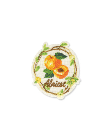 Apricot iron-on badge 5x6cm