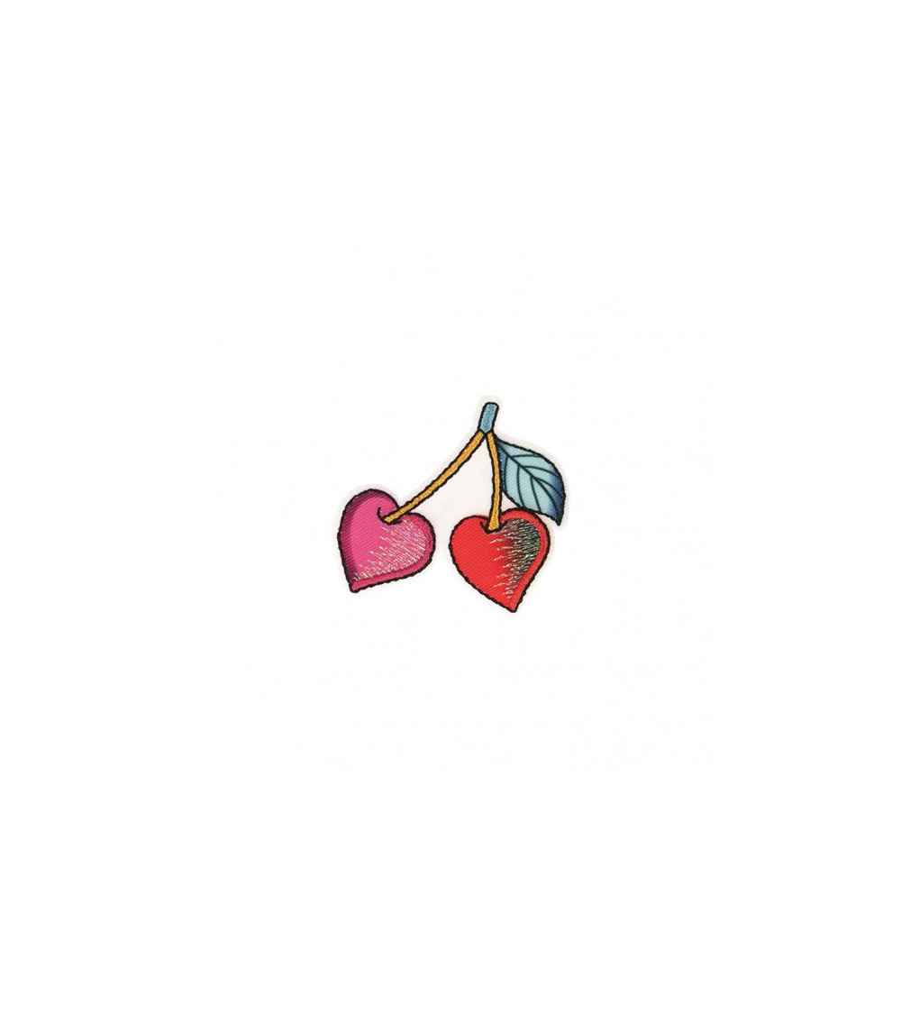 Cherry iron-on badge 6x4cm