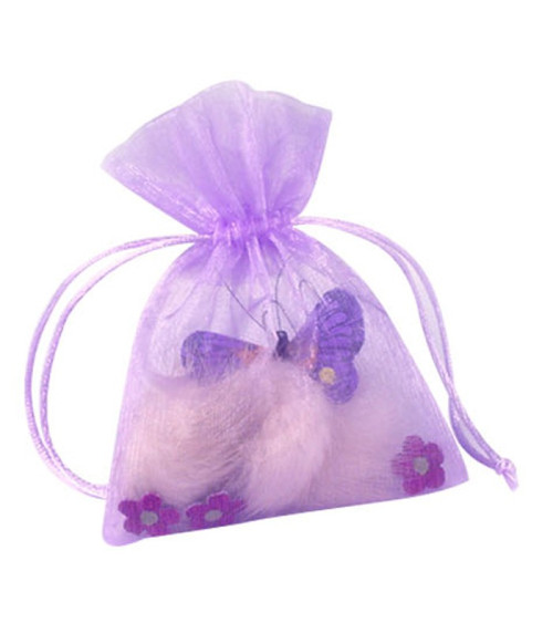 Sachet Organdi Lavande 12 cm x 9 cm par lot de 10