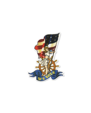 Girl we rule iron-on badge 5x6cm