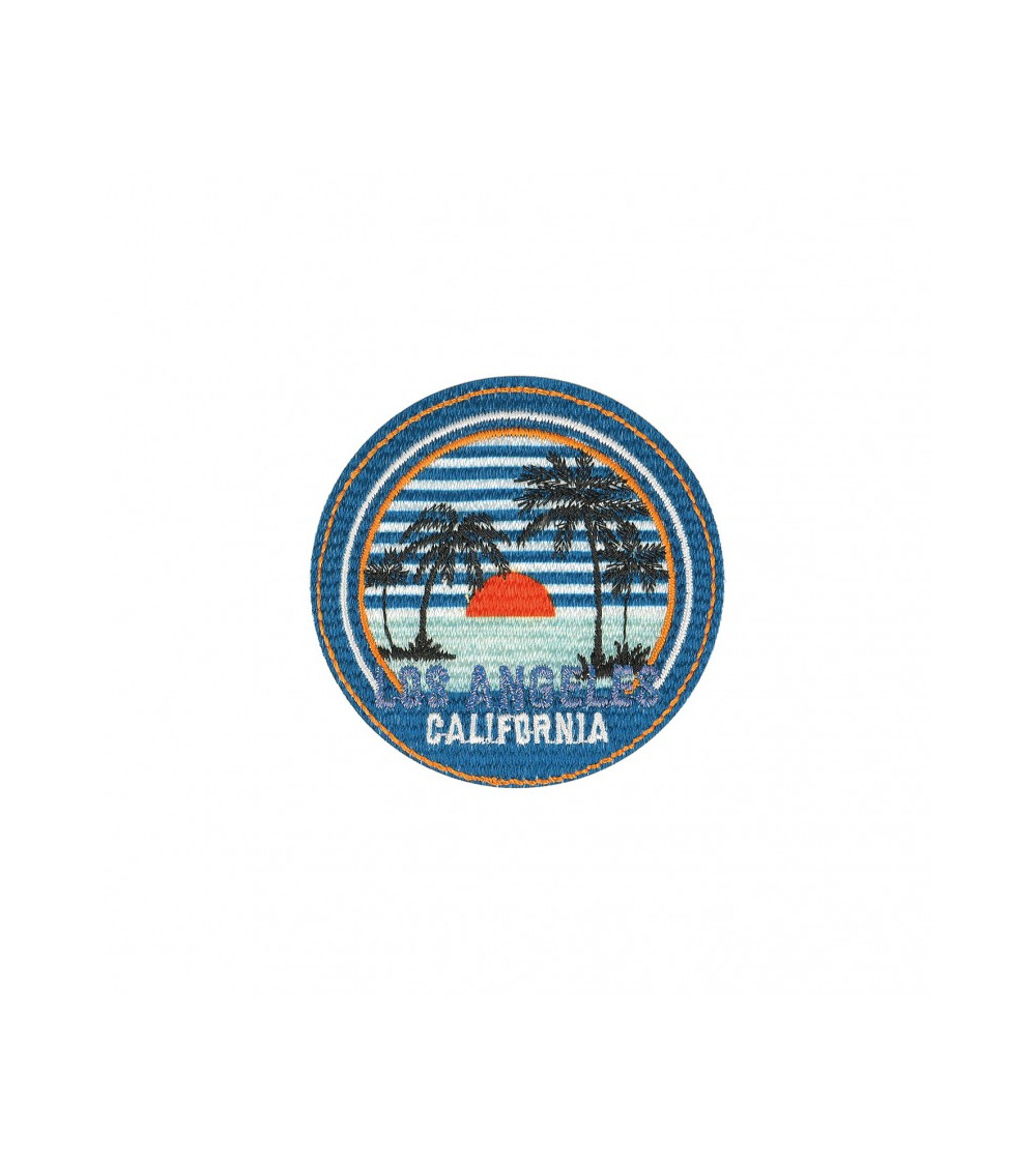 Toppa termoadesiva California fondo blu 6,5x6,5cm