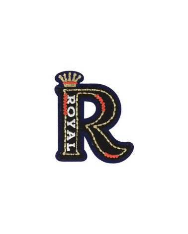 Patch termoadesiva lettera reale R Royal 6 cm