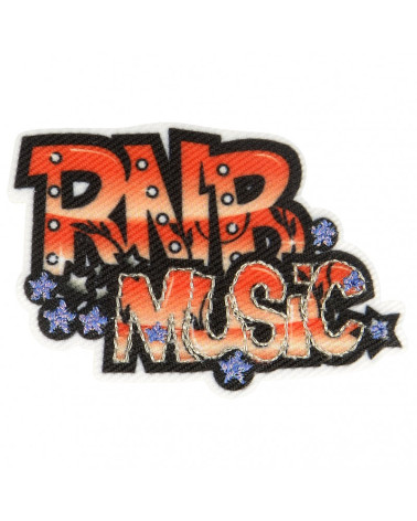 Set of 3 RNB music iron-on patches 3.5 cm x 5 cm