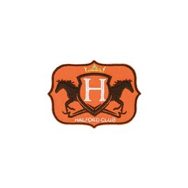 Ecusson thermocollant halford club orange 6cm x 4,4cm