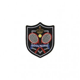 Ecusson thermocollant sport et royal royal tennis 5,5x5cm
