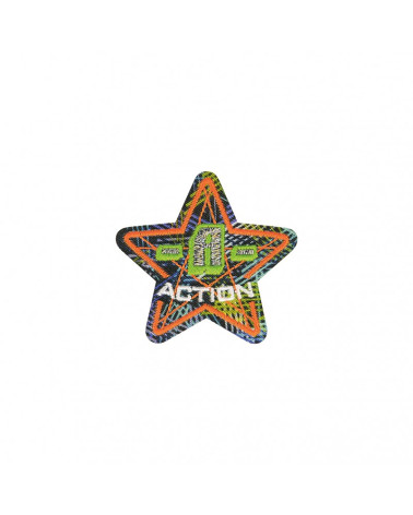 Neon action iron-on sports patch 5x5cm