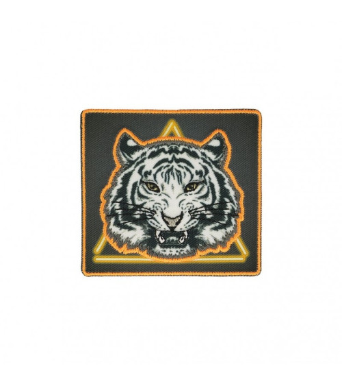 Ecusson thermocollant fluo tigre 6cm x 5cm