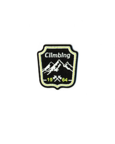 Set of 3 black luminescent climbing iron-on patches 45mm x50mm