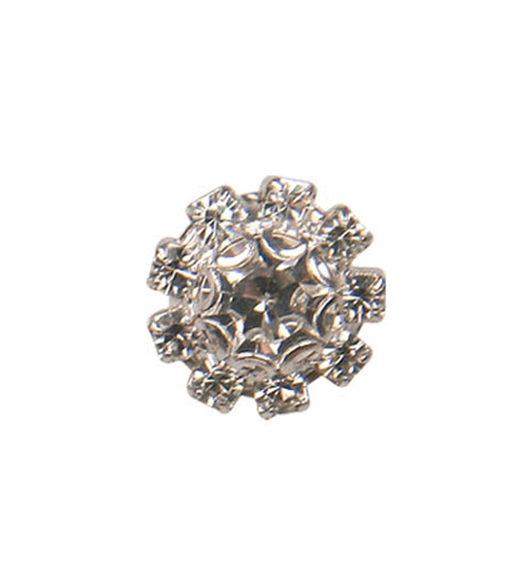 Bouton Strass Cristal rond de 1,5 cm de diamètre Bouton Strass Cristal rond de 1,5 cm de diamètre