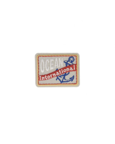 Internationaler Ozean-Aufnäher zum Aufbügeln, 4,5 x 3,5 cm