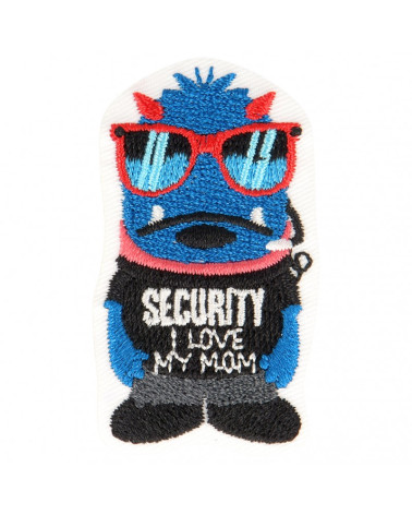 Set of 3 iron-on monster safety patches 5 cm x 3 cm