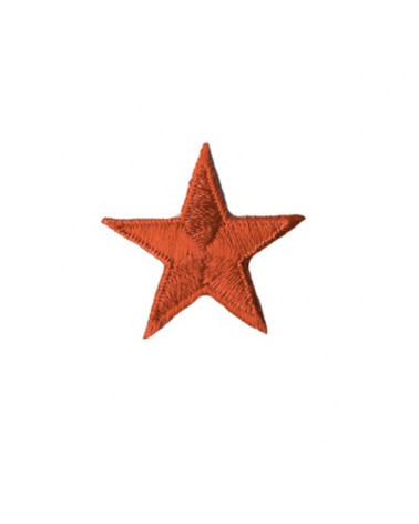 Set of 3 red star iron-on patches 3cm