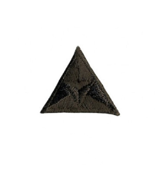 Ecusson thermocollant mouche triangle brodé marron 2x2cm