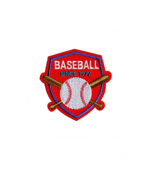 Lot de 3 écussons thermocollants blason sport 2,5cm x 3cm baseball