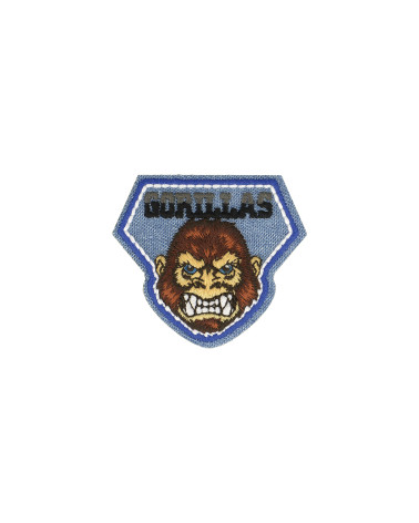 Jean gorilla iron-on badge 5cm