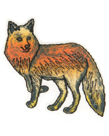 Set of 3 fox iron-on patches 4 cm x 4.5 cm