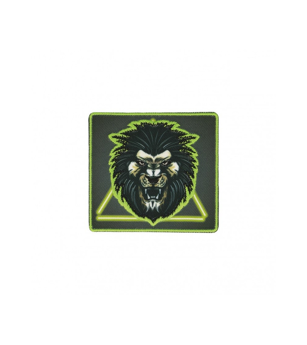 Neon lion iron-on patch 6cm x 5cm